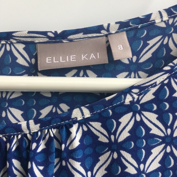 NWOT Silk Ellie Kai Blouse 8 M - Picture 2 of 8